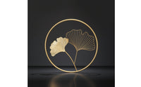 Gold Ginkgo Foliage Decor Openwork Ginkgo Foliage Decor Metallic for Living Room, Bedroom, Entryway