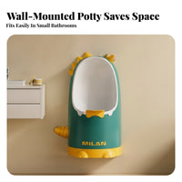 Split Design Dinosaur Urinal Deep Basin Kids Training Urinal Splash Guard for Boys