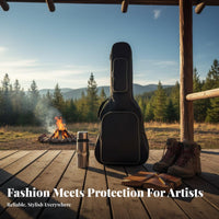Acoustic Guitar Bag Water 41 Inch Guitar Bag Shockproof Long-Lasting Construction for Travelers, Travel, Commuting