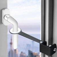 Window Limiter Clamp Non-Permanent Outward Opening Window Restrictor Hardware Heavy-Duty Security for Renters, Home Ventilation
