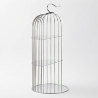 Birdcage Pastry Stand Shiny Finish Three-Tier Pastry Stand Round Base Table Decor