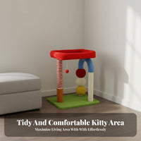 Multistep Feline Tree Includes Sharpening Posts Oval Feline Elevated Lounger with Ladder Space-Efficient Design Climbing Feline Climber for Felines