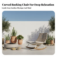 Sturdy Frame Woven Rocking Chair Erand movenomic Design Outdoor Furniture Weather Resistant Patio Armchair for older adults, Homeowners, Readers, Balcony, Garden, spineyard, Sunroom