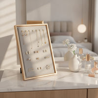 Jewelry Display Stand Compact Necklace Holder with Hooks Sturdy Necklace Stand Hooks for Vanity