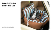 Warm Dog Car Booster Seat Multi-Functional Dog Car Seat Multifunctional Use for Travelers, Road Trips, Outdoor, Home