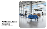 Airport Waiting Chair Polyurethane Upholstery Multi-Seater Waiting Bench Easy to Hygienic Medical Reception Bench for Passengers, Patients, Lobby