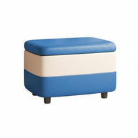 Multi-Functional Storage Ottoman sturdy Wood Legs Upholstered Storage Cube Comfortable Padded Top Household Furniture Space-Saving Design for Apartment Dwellers, Interior Designers, Entryway, Living Room, Bedroom, walk-through Closet