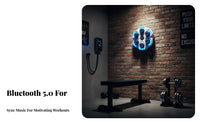 Space-Saving Design Wall-Mounted Electronic Punching Target Real-Time Display Smart Music Boxing Machine Rechargeable Wall Mounted Punching Target Shock-Absorbing for Adults, Families, Beginners, Home Gym