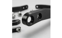 Rugged-Road Clamp-Style Motorcycle Hand Guards Silver-Toned Finish Dirt Bike Hand Guards Debris Protection Curved Aluminum Guard Rods Easy to Install