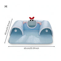 Cool Cat Tunnel Bed with Openings Anti-Slip Pet Mat with Tunnels Low-Rise Cat Tunnel Bed Breathable for Cats, Small Pets