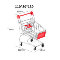 Creative Design Mini Shopping Cart Food Holder Decorative French Fry Serving Trolley Sturdy Metal Construction French Fry Serving Basket Versatile Use for Restaurants, Hotels, Cafe Owners, Parties, Home Entertaining