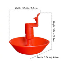 Automatic Cup Chicken Water Dispenser Polymer Chick Drinker, Cage-Mounted Poultry Water Feeder, Easy Clean Red/White/Blue
