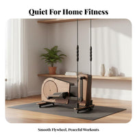 Quiet Operation Home Elliptical Machine Full Body Workout Home Elliptical Instructor Easy to Move Compact Cardio Instructor Non-Slip Pedals for Beginners, Seniors, Apartment, Office