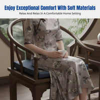 New Chinese Style Sofa Pad Embroidered Seat Cushion, Solid Color Chair Mat for Hardwood Sofa, Dining Chair, Classic Chair