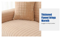 Plush Sofa Cover, Flannel Non-Slip Sofa Pad, Minimalist Modern Full Wrap Sofa Protector for Winter
