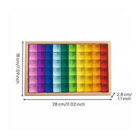 Rainbow Acrylic Blocks Sensory Development Translucent Building Cubes Material Translucent Stacking Blocks for Kids, Young Children