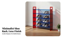 Multi-Tier Shoe Rack Space Saving Modern Shoe Shelf Easy Assembly Multi-Tier Storage Rack for Homeowners, Apartment Dwellers, Bedroom, Hallway, Closet