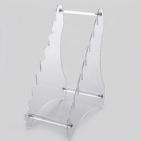 Clear Acrylic Block Stand, Transparent Storage with Stainless Steel Compatible Design, Kitchen Organization for Desktop and Countertop