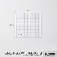 Wall Mounted Wire Basket Organizer for Kitchen Storage and Bathroom No Drill Installation Iron Mesh Design