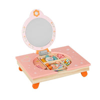 Toy Vanity with Mirror Tabletop Kids Vanity Set Adorable for Bedroom