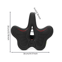 Ergonomic Bike Seat Shock Absorbing Wide Cycle Saddle Non-Slip Surface Split Bike Cushion for Mountain Biking