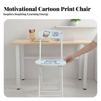 Foldable Backrest Chair Space-Saving space-efficient Seat with Backrest InstallationNo Assembly Required Household Furniture Portable for Small Apartment Dwellers, Home Office Users, Students, Study Room, Dormitory