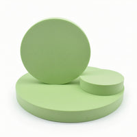 3 Pieces Cylindrical Display Risers Matte Round Photography Blocks Cosmetic Display Pedestals Minimalist Acrylic Cylinder
