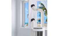 Window Sealing Curtain Double Protection Window Seal with Drawstring Air Exchange Barrier Portable for Apartment