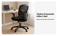 Ergonomic Design Mesh Back Task Chair Adjustable Height and Tilt Swivel Seat Reclining Backrest Office Furniture Support for Adults, Students, Telecommuting Workers, Study Room, Computer Desk