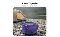 Large Capacity Foldable Water Pail Space-Saving Collapsible Camping Pail Leak-Proof for Campers, Fishermen, Travel, Picnics