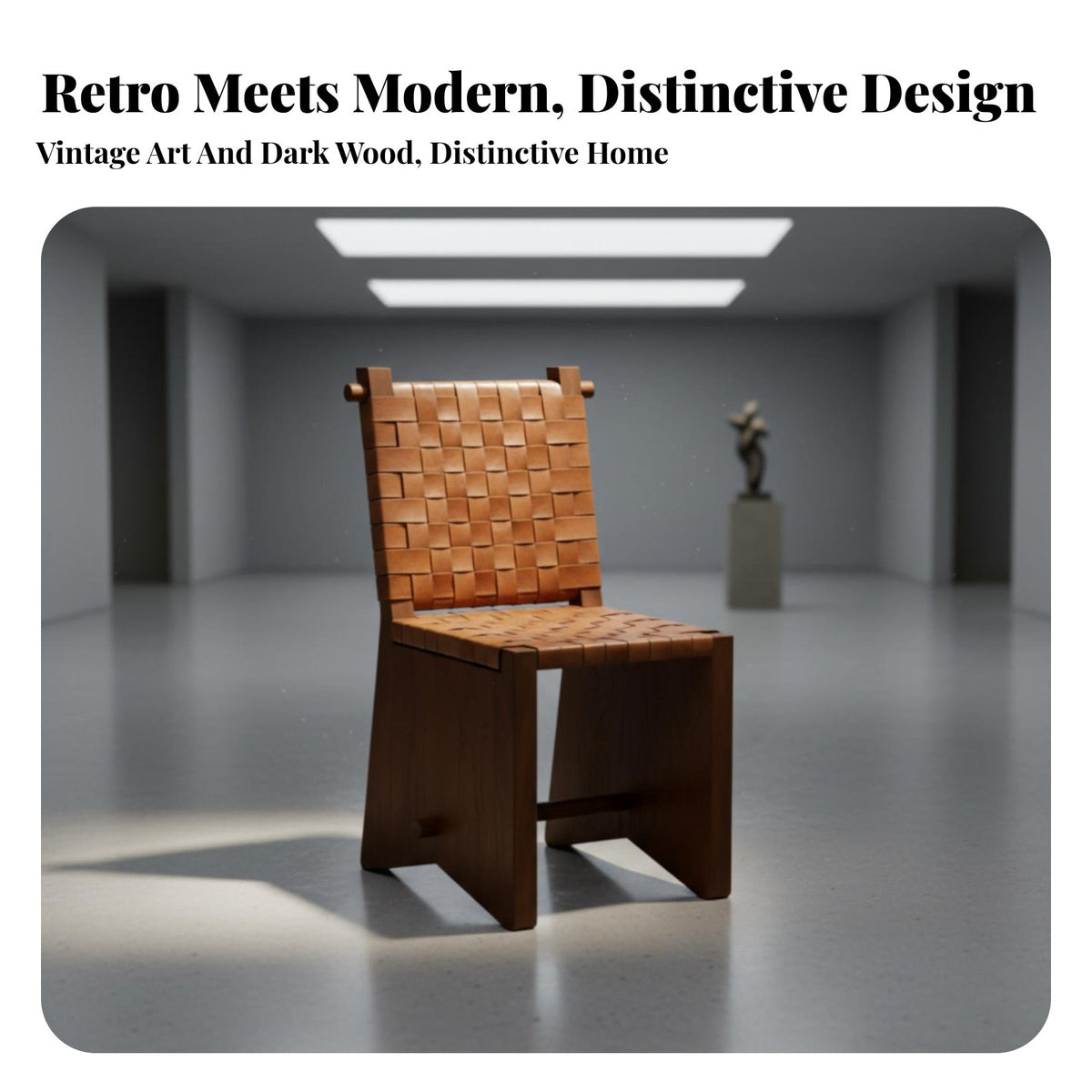 20th-Century20th-Century-1900s Modern Woven Strap Armchair signature design Lounge Chair Retro Aesthetic Indoor Seating long-lasting for Interior Design aficionados, Homeowners, Adults, Living Room, perusing alcove, Bedroom, Home Office