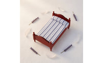 1:12 Scale Dollhouse Bed Wooden Dollhouse Single Bed Classic Furniture for Collectors, Hobbyists