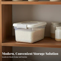 Moisture-Proof Rice Storage Container Safe Airtight Rice Container Transparent Body for Kitchen Countertop, Cabinet