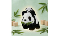 Mother and Baby Panda Toy Electronic Walking Panda Toy Soft Fuzzy Standing