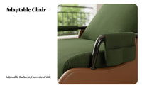 Space-Saving Adjustable Recliner Rocker Ergonomic Design Rocking Chair Easy Assembly Single Seating Armrest Storage for Readers, Homeowners, Bedroom, Balcony, Relaxation, Reading