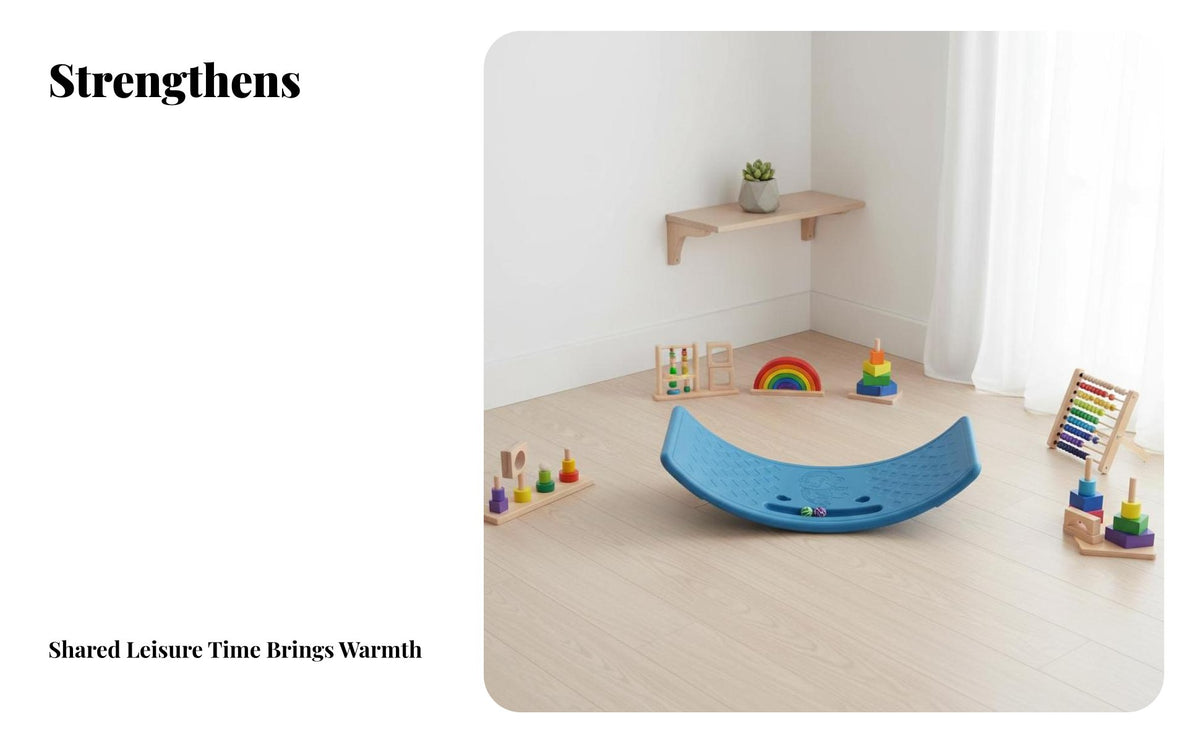 multipurpose Use Curved Wobble Board multipurpose Curved Wobble board Montessori Inspired children's Toy for young children, Preschoolers, perceptual Training, Indoors, Playroom, Living Room
