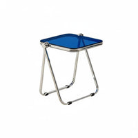Foldable Design Transparent C-Shaped Table Minimalist aesthetic Household Furniture Lightweight Home Furnishing Space-Saving for Apartment Dwellers, Students, Homeowners, Living Room, Balcony, Beside the Sofa, Small Spaces