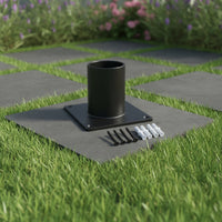 Outdoor Post-Mounted Fixture Base Adapter Rust-Resistant Pier Mounting Base with Mounting Hardware Bolt-down