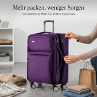 Multi-functional Oxford Cloth Luggage with Spinner Wheels and TSA Lock