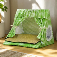 Pet Tent Bed for Cats and Small Dogs, Washable Semi-Enclosed Pet House, All Seasons