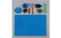 Watch Repair Kit Organized Watch Cleaning Kit Silicone Work Mat with Compartments Easy to Clean Repair Mat with Compartments