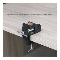 Compact Small Steel Vise Heavy Duty Mini Bench Vise 360° Rotating for Workshop