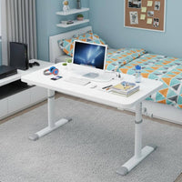 Height Adjustable Desk Stable Structure Simple Bedside Desk Sturdy Construction Manual Lift Study Table for Students, Kids, Bedroom, Dorm Room