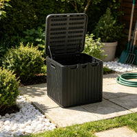 Outdoor Storage Box Weather-Resistant Storage Box with Hinged Lid Heavy-Duty for Homeowners