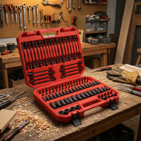 107 Pieces Screwdriver Bit Set with Case Secure Screwdriver Bit Set with Storage Case Sturdy Tools for Garage