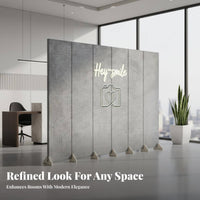Foldable Divider Double-Sided Folding Panel Screen Decorative Portable for Businesses, Reception Area, Home, Studio Apartment