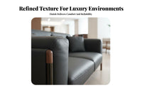Upholstered Wood Frame Sofa New Chinese design Upholstered Settee with Wood Legs Modern Minimalist Design Reception Seating for Homeowners, Hotel Lobby