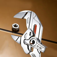 10-Inch Quick-Adjust Pump Plier Chrome-Finished Plier with Adjustable Jaw Serrated Groove-Jaw and Groove Pliers Heavy-Duty for Diyers
