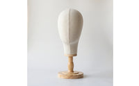 Tabletop Mannequin Head with Wooden Base Neutral Head Mannequin with Wooden Base Stable Hat Stand Long-Lasting for Milliners