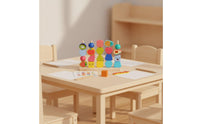 Stacking Toy with Threading Cords Educational Wooden Stacking Toy Colorful Preschool for Toddlers, Playroom, Classroom